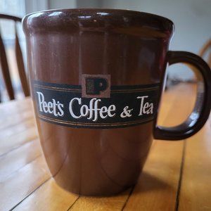 Vintage Peet's Coffee and Tea Mug - 12 oz - Chocolate Brown Bodum